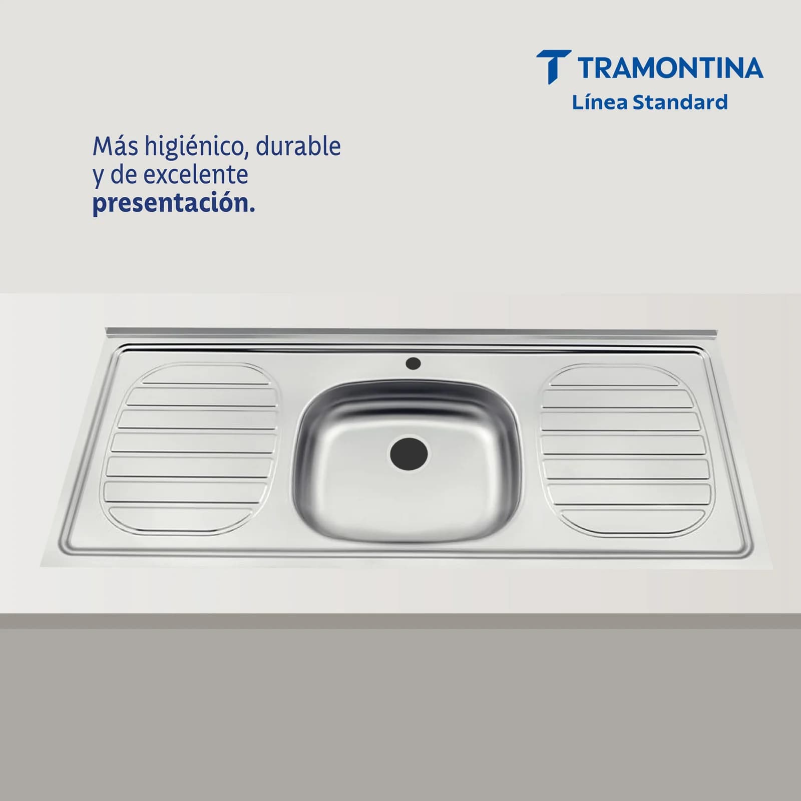Lavaplatos Poceta Central 120x50 cm Tramontina