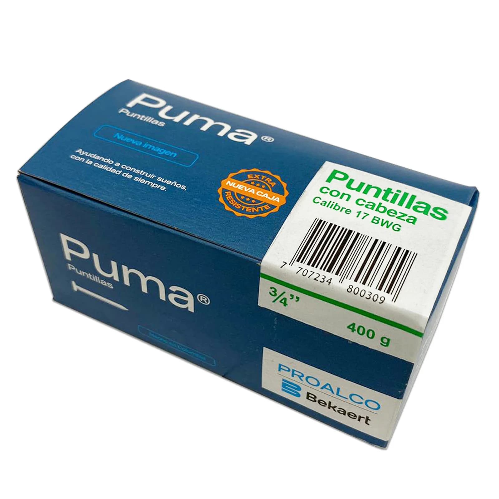 Puntilla Puma con Cabeza 3/4 Pulgada Calibre 17 BWG 400 g