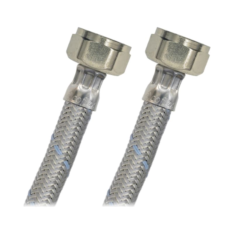 Acople para Lavamanos y Lavaplatos Coflex de 1/2 x 1/2 Pulgada en Acero Inoxidable de 40 cm