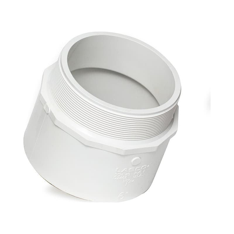Adaptador Macho Presión Spears Sch 40 PVC Blanco 6 Pulgadas