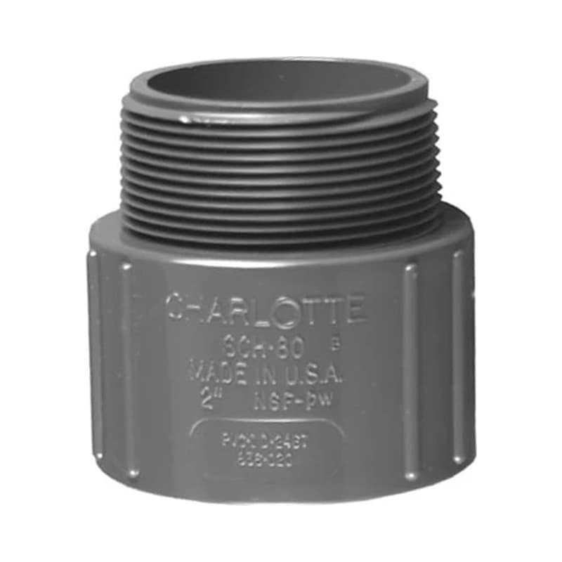 Adaptador Roscado Macho Pavco PVC Gris Sch80 3 Pulgadas