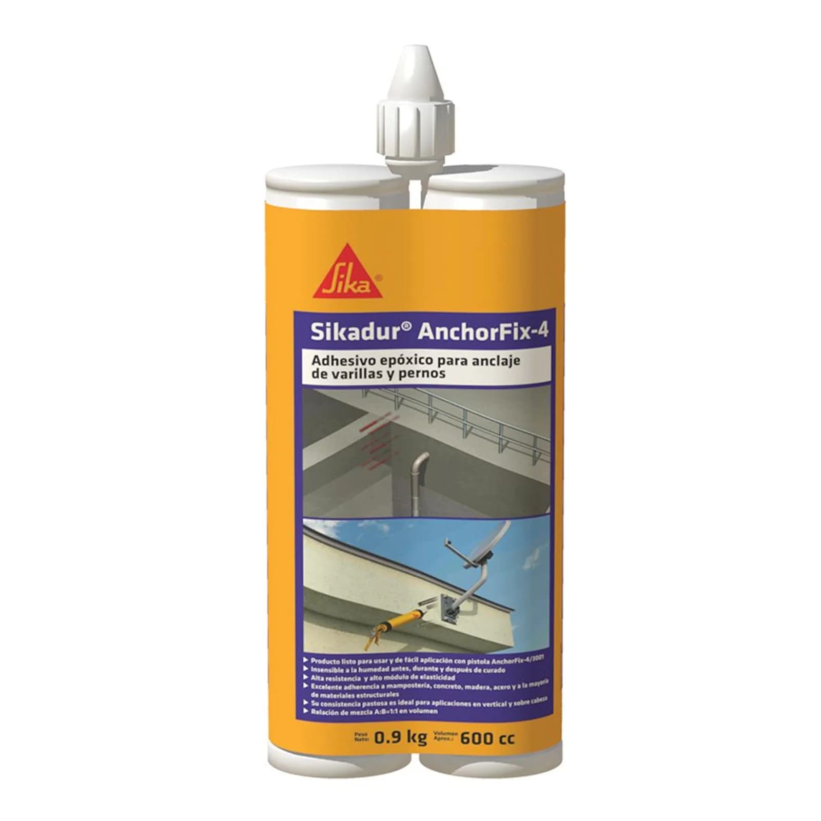 Adhesivo Epóxico Sika AnchorFix-4 600 ml