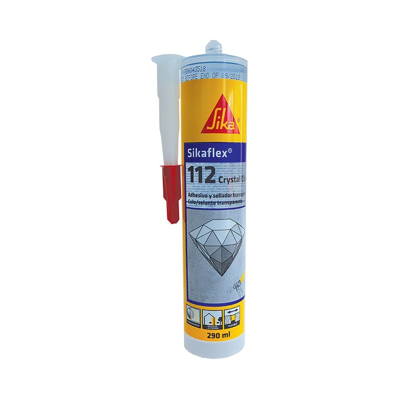 Adhesivo Sellador Sikaflex 112 Crystal Clear 290 ml