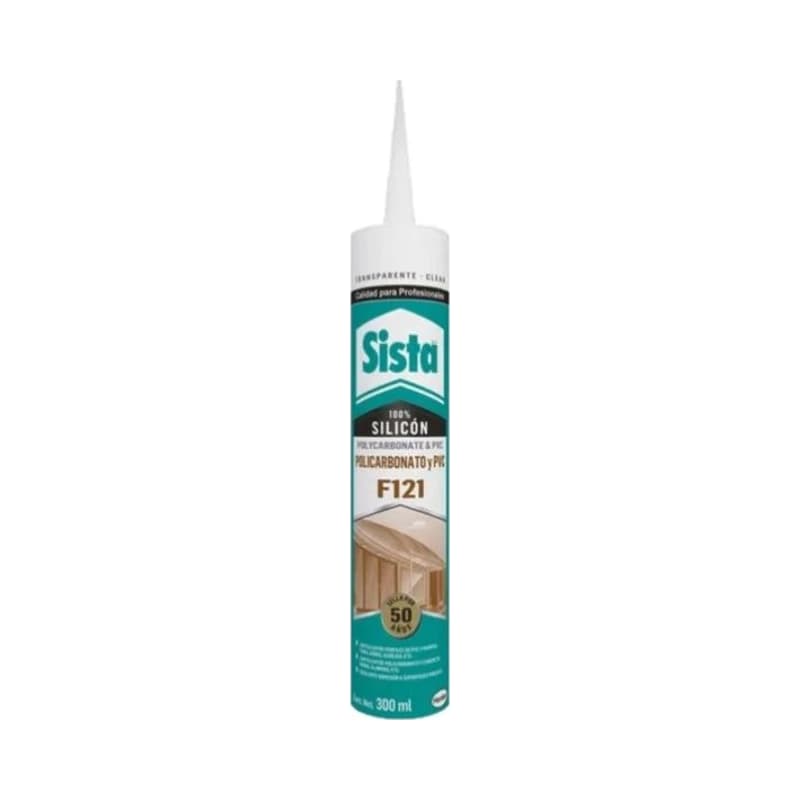Adhesivo Sista Policarbonato y PVC Transparente 300 ml