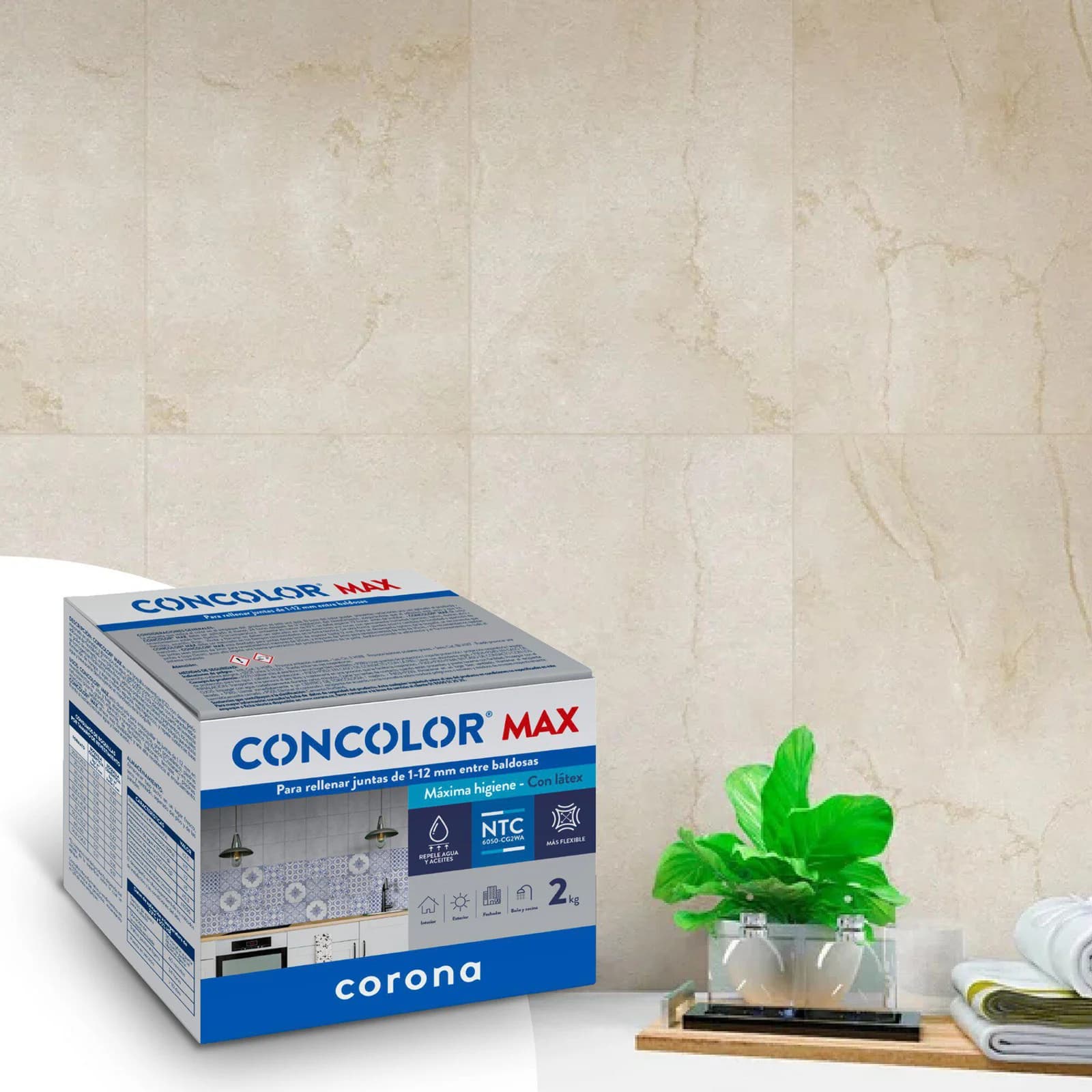 Boquilla Concolor Látex Beige 2 kg Corona