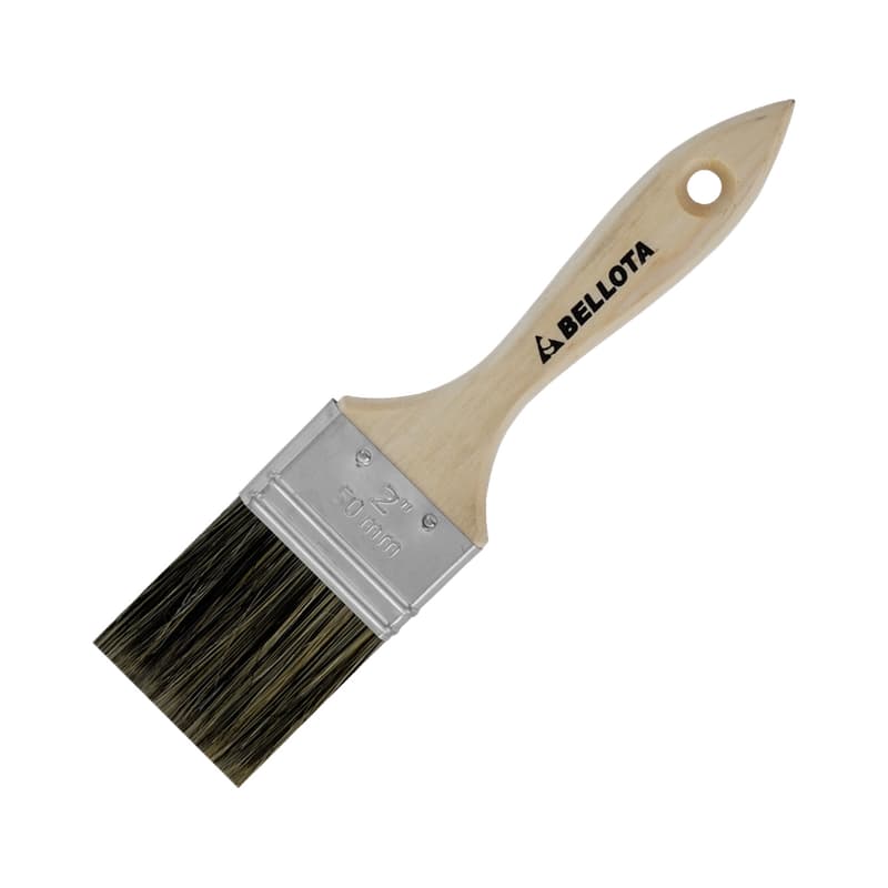 Brocha Profesional Bellota de 2 Pulgadas con Filamento Mixto y Mango de Madera para Acabados de Alta Calidad
