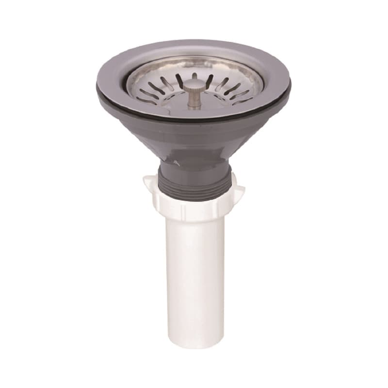 Canastilla Gricol de 4 Pulgadas en Acero Inoxidable con Cuerpo de Polipropileno de Alta Resistencia para Lavaplatos
