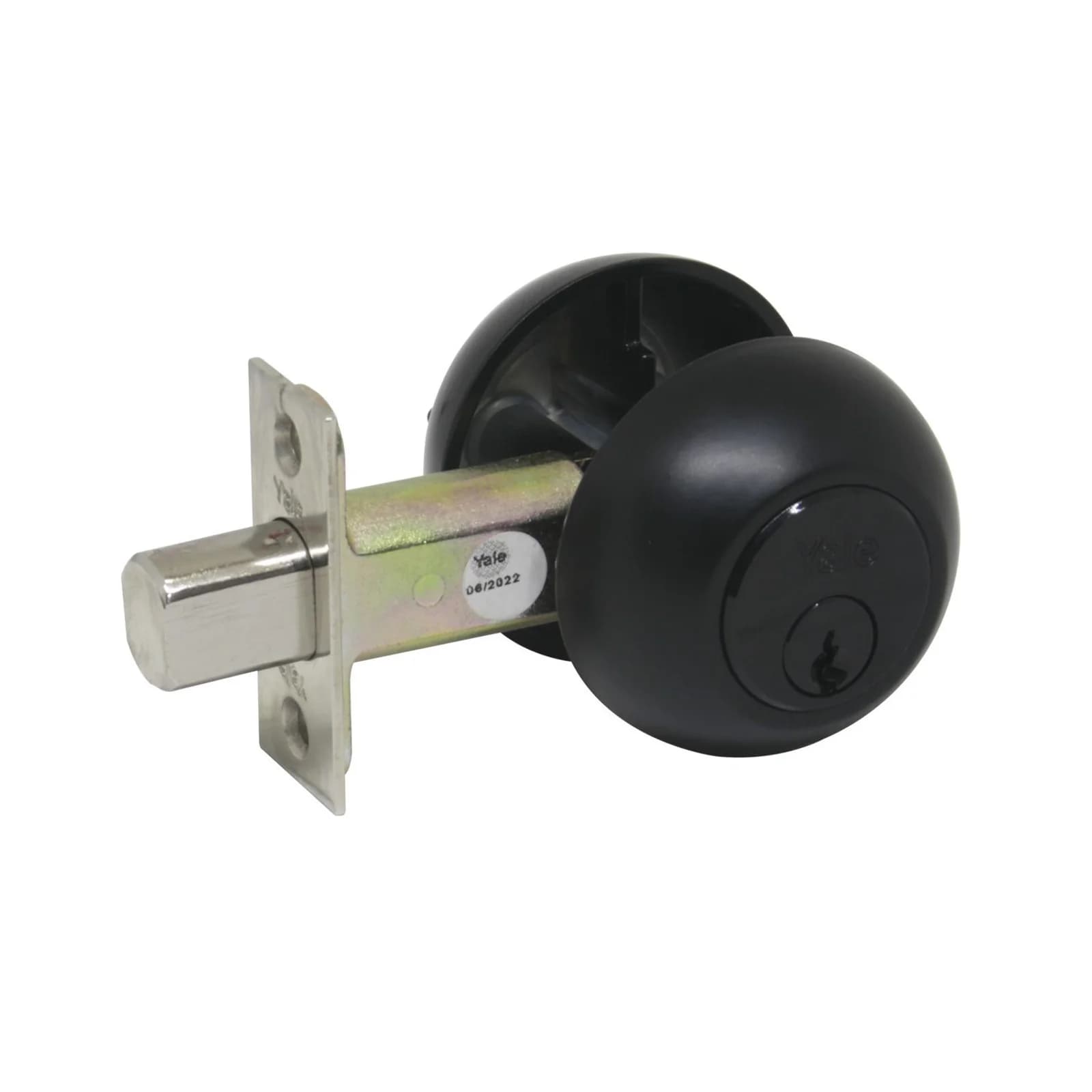 Cerrojo Yale 170 Negro Llave Exterior Y Mando Interior