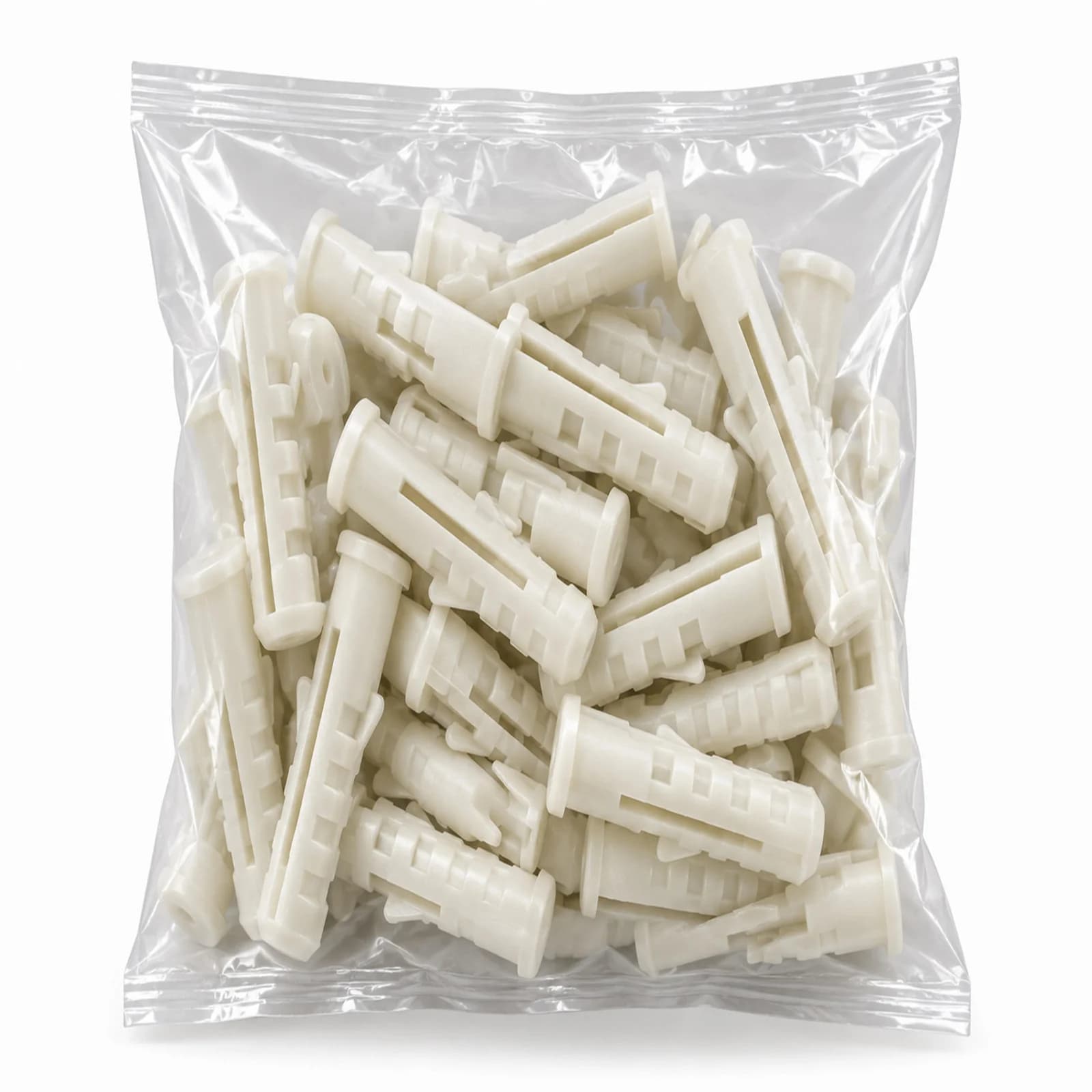 Chazo Plástico Estriado Beige 1/4 Pulgada