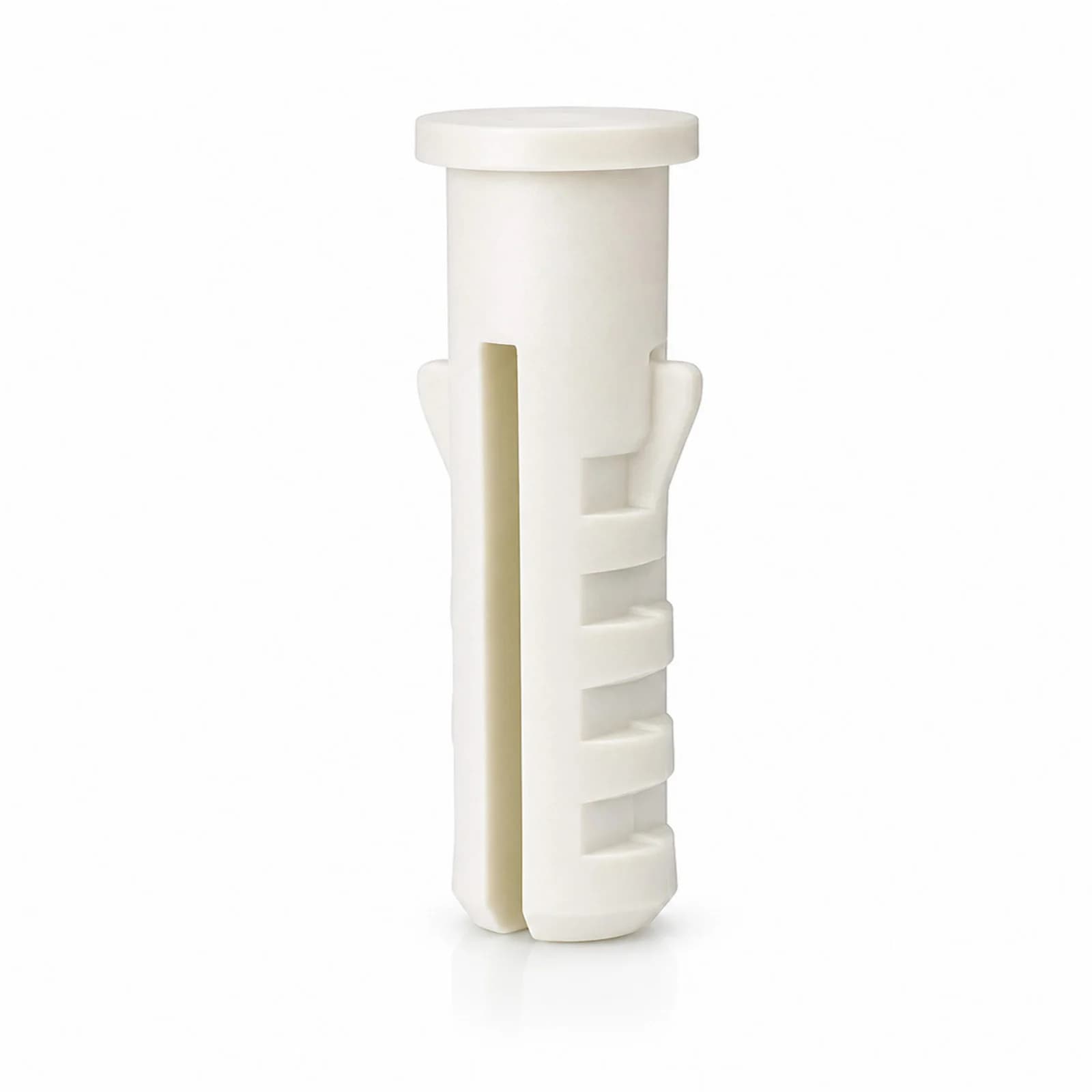 Chazo Plástico Estriado Beige 3/8 Pulgada - Paquete x 12
