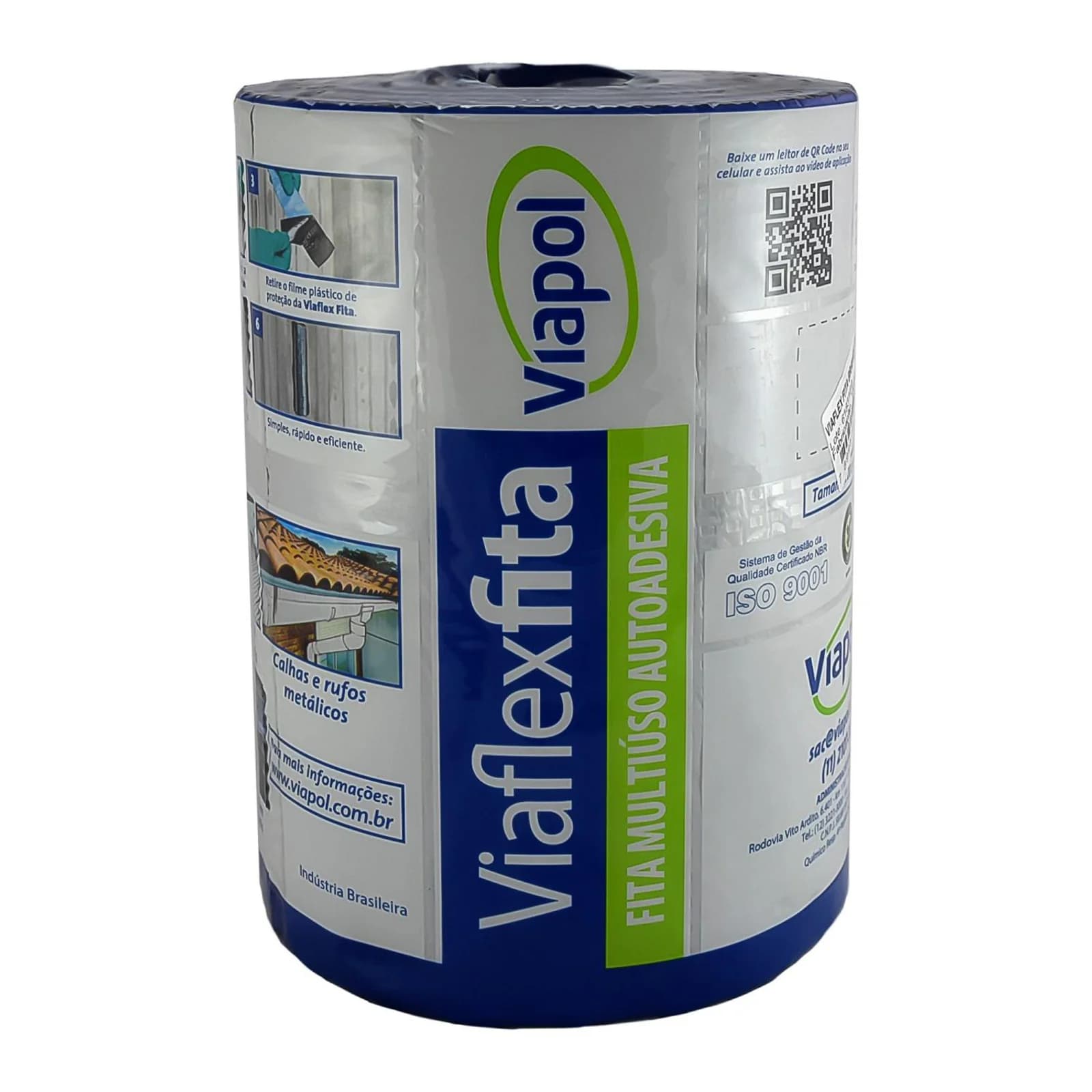 Cinta Autoadhesiva Aluminio Viaflex Toxement 20 cm x 10 m