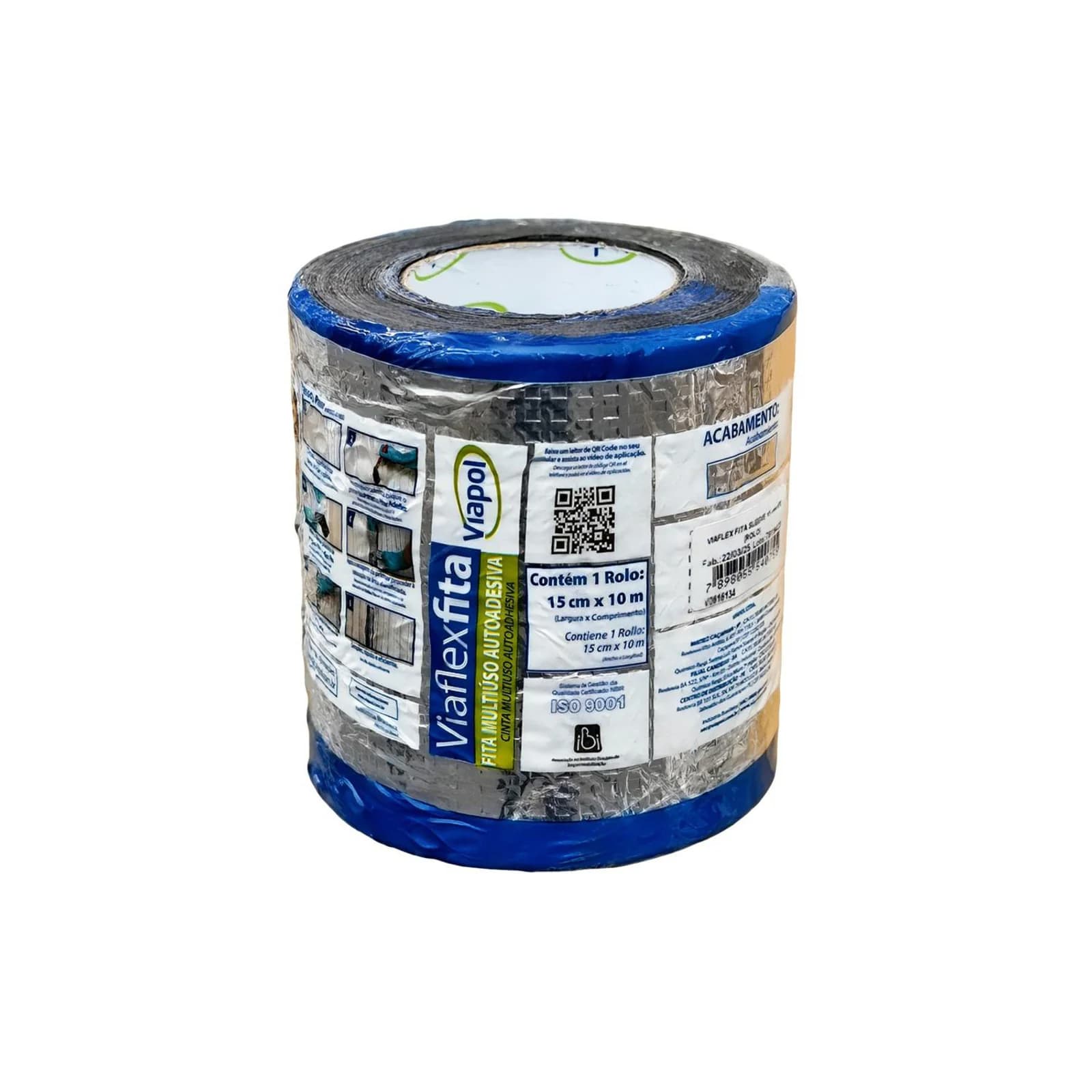 Cinta Autoadhesiva Viaflex Aluminio 15 cm x 10 m Toxement