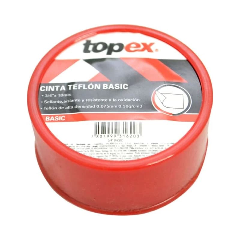 Cinta Teflón 3/4 Pulgada x 10 Metros