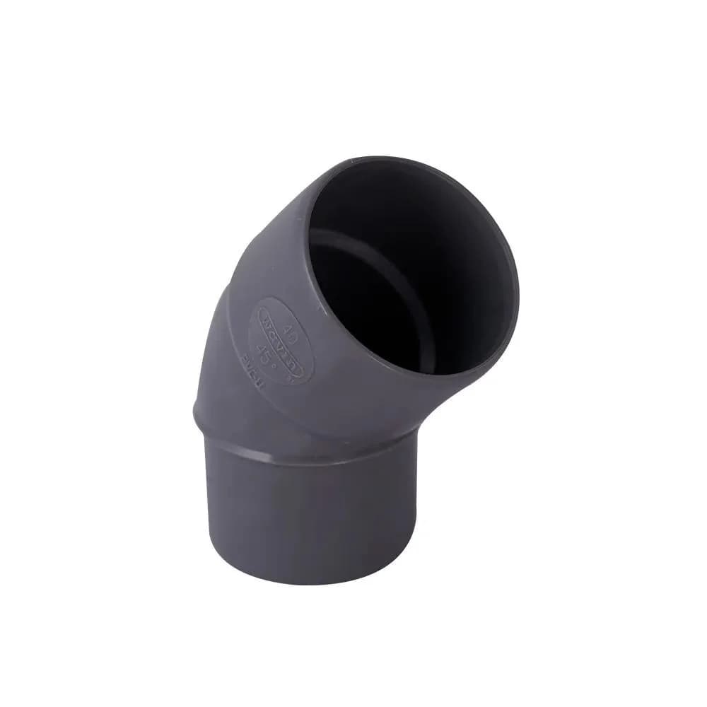 Codo QuickStream PVC 45° 80 mm Campana x Espigo Gris Pavco