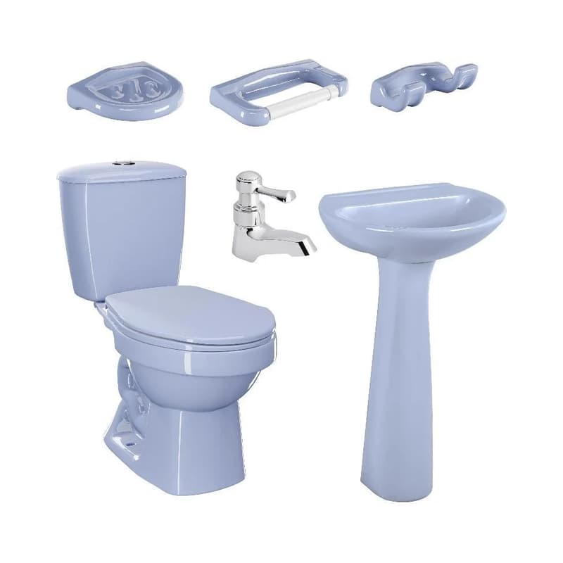 Combo Sanitario Corona Laguna Azul Cielo 4.8 L