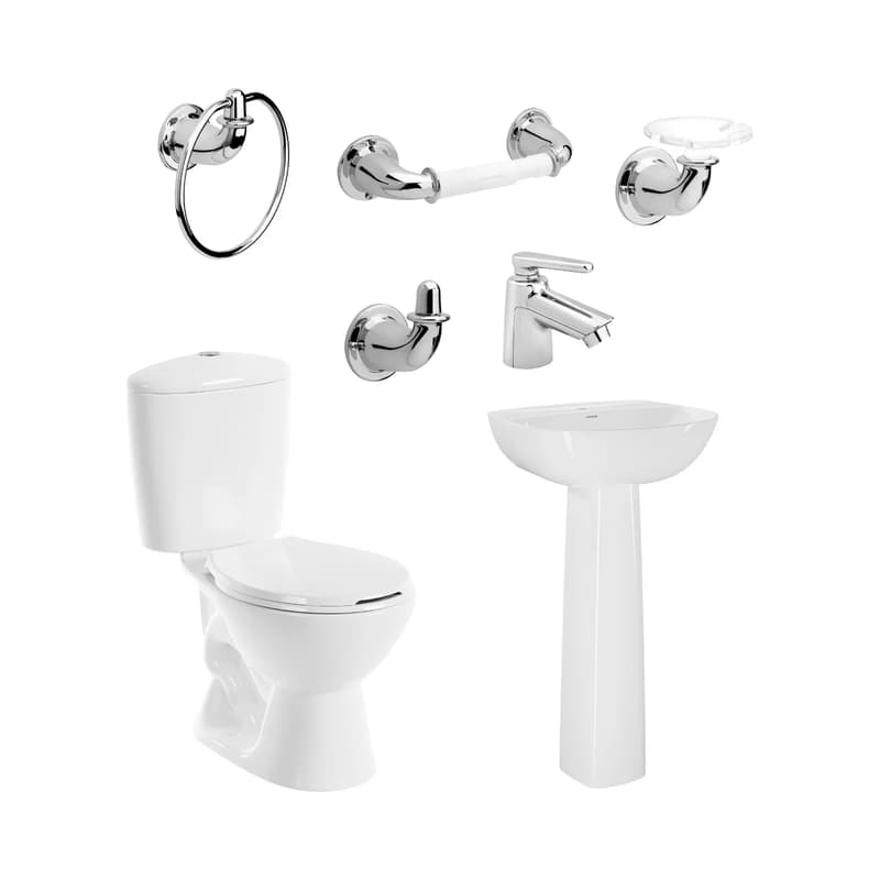 Combo Sanitario Corona Manantial Pro Red Blanco