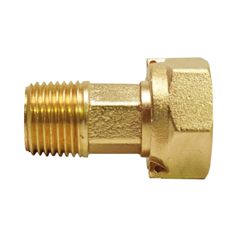 Conector para Medidor de Agua Gricol de 1/2 Pulgada en Bronce Latón con Rosca Macho y Hembra BSP de Alta Resistencia