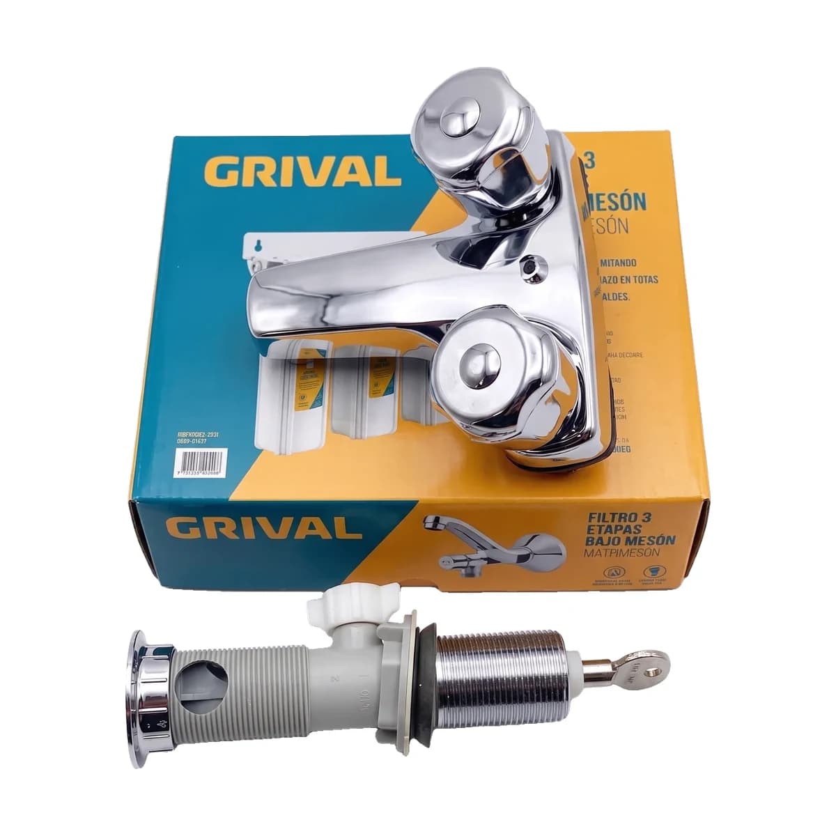 Conjunto Mezclador Lavamanos Grival Artesa 4 Pulgadas