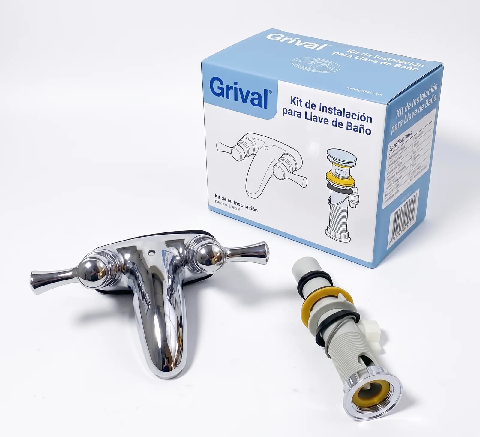 Conjunto Mezclador Lavamanos Grival Balta Palanca 4"