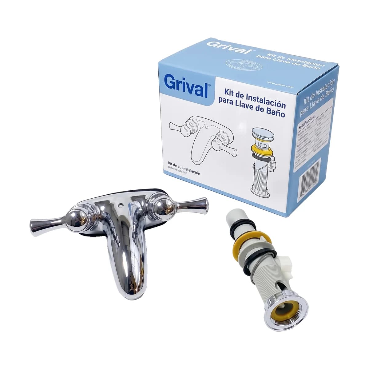 Conjunto Mezclador Lavamanos Grival Balta Palanca 4"