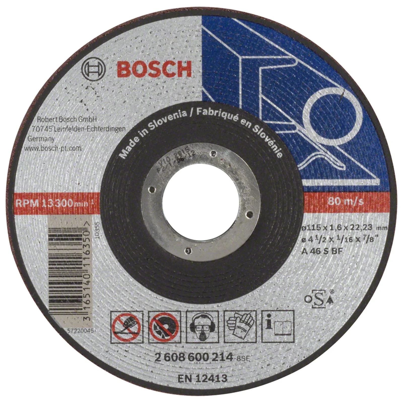 Disco de Corte Metal Bosch Expert EXDE 4 1/2 Pulgadas 1.6 mm