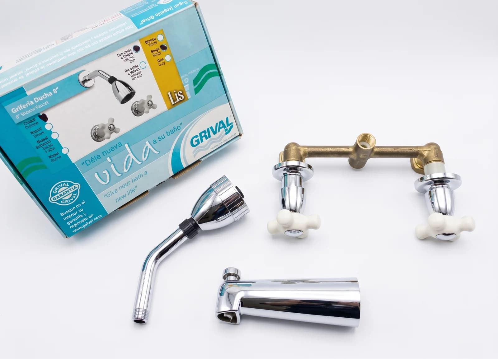 Ducha Grival Lis Beige con Salida a Bañera