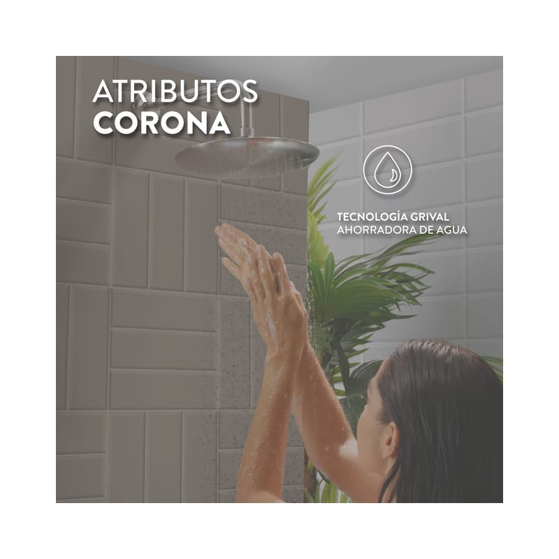 Ducha Grival Solid 8 Pulgadas Cromo