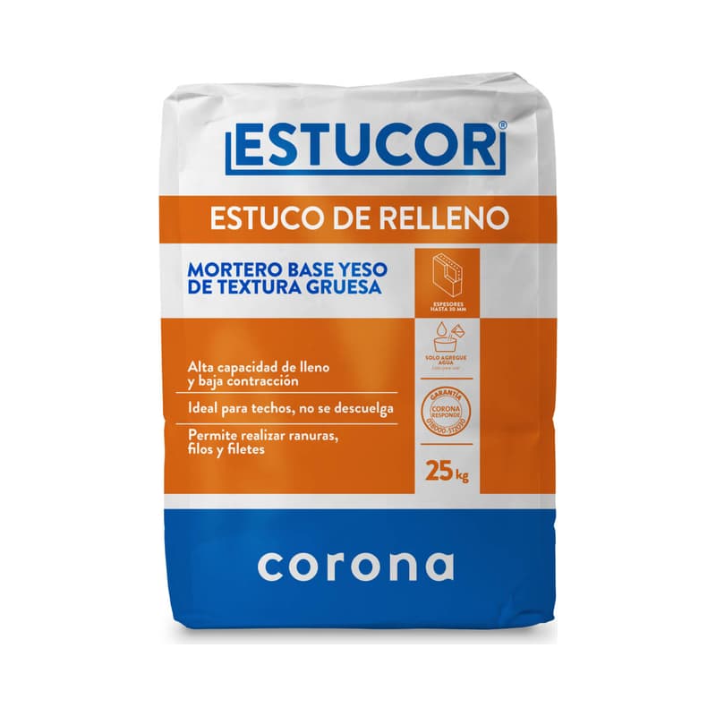 Estuco de Relleno Corona Estucor 25 kg