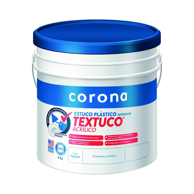 Estuco Interior Corona Textuco Galón 6 kg
