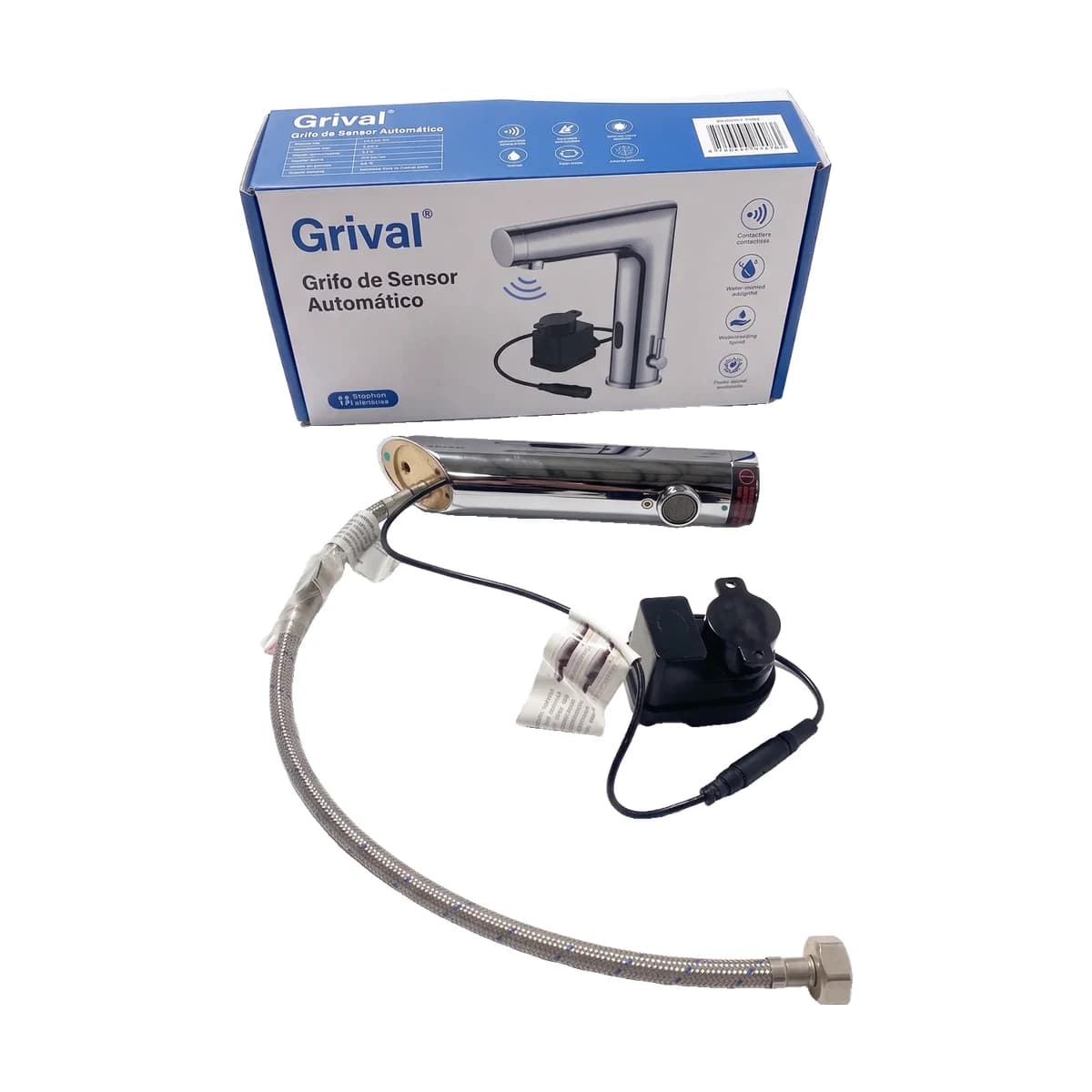 Grifería Lavamanos Grival Sensor Tubular Largo