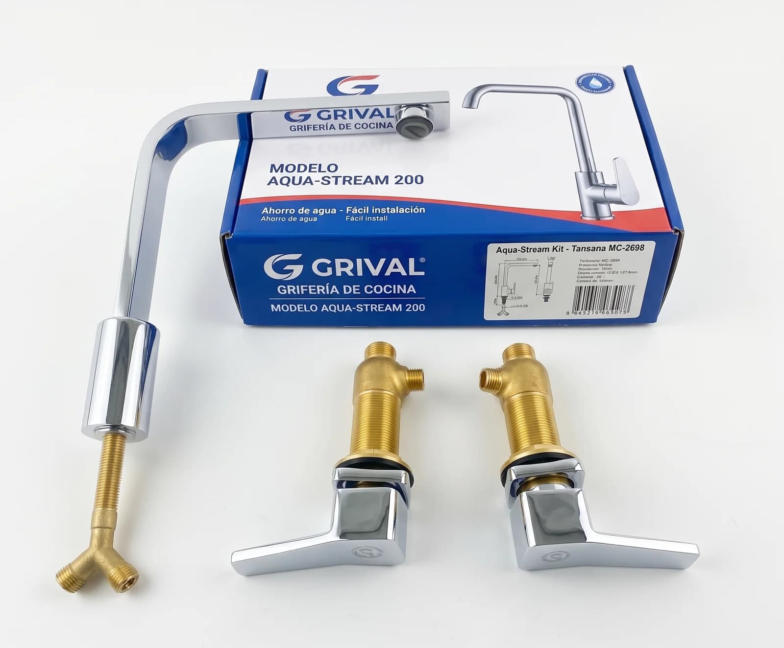 Grifería Lavaplatos Grival Ketsin 8 Pulgadas Subconjunto