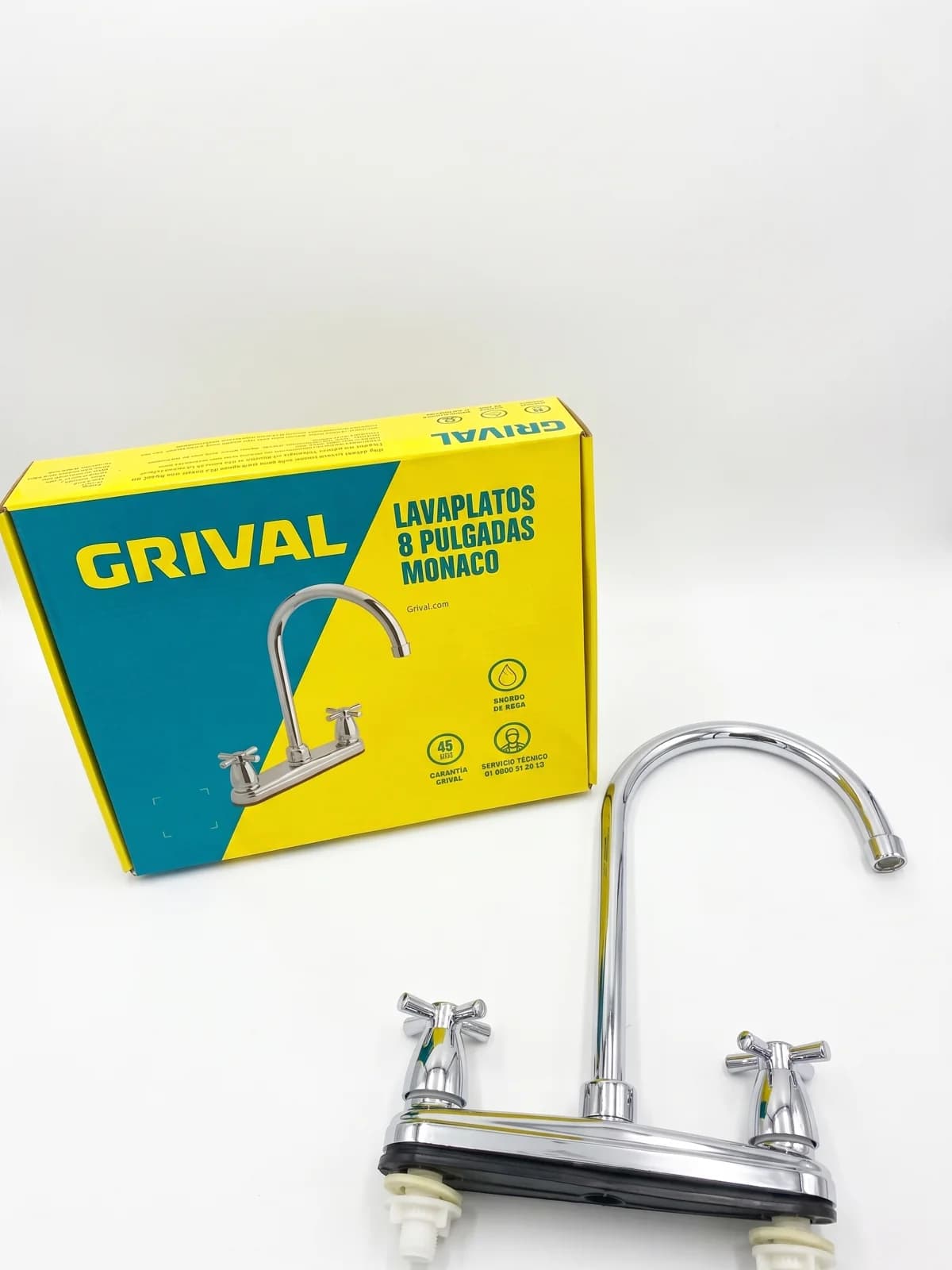Grifería Lavaplatos Grival Mónaco Mezclador 8" Cromo