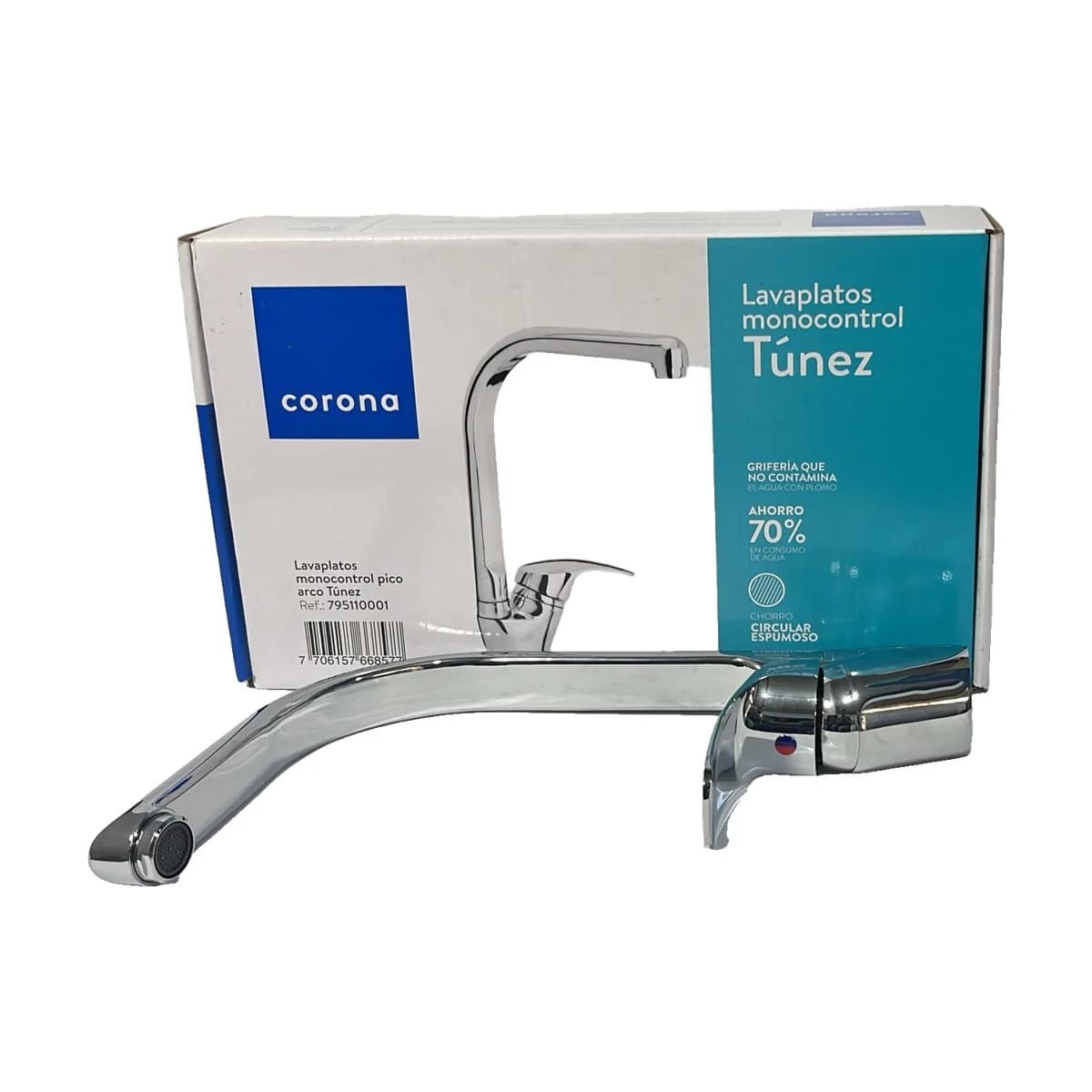 Grifería Lavaplatos Grival Monocontrol Arco Tunez