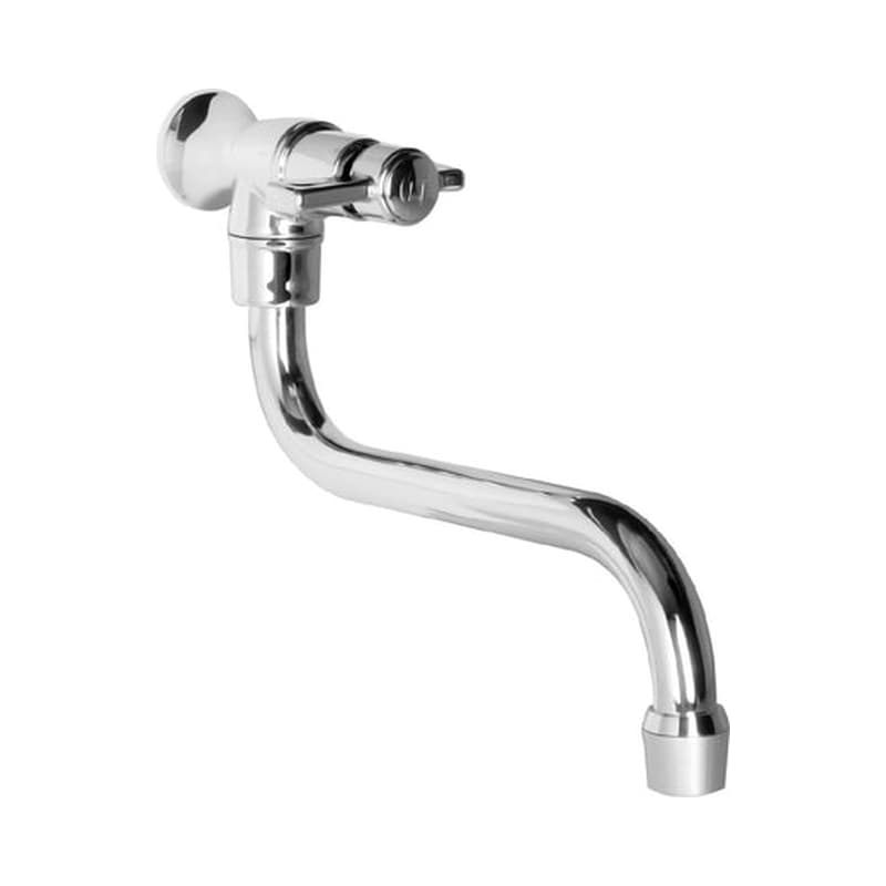 Grifería Lavaplatos Sencilla de Pared Helix Gricol con Brazo en S y Acabado Cromado de Alta Resistencia