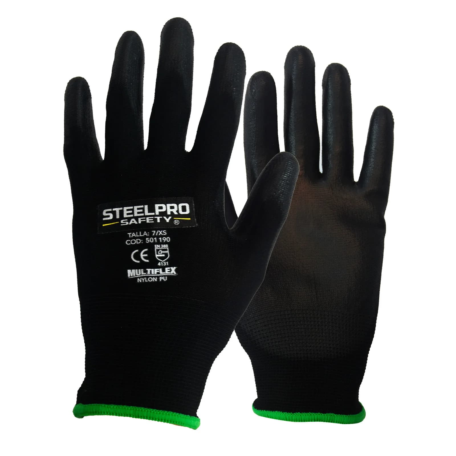 Guante Multiflex Nylon PU Talla L Steelpro - Paquete x 12