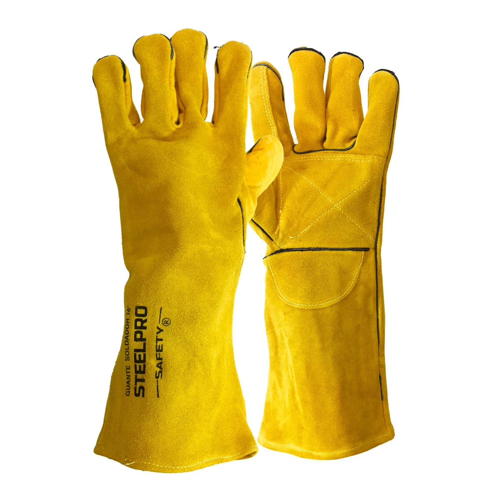 Guante Soldador Steelpro Amarillo 16 Pulgadas Carnaza