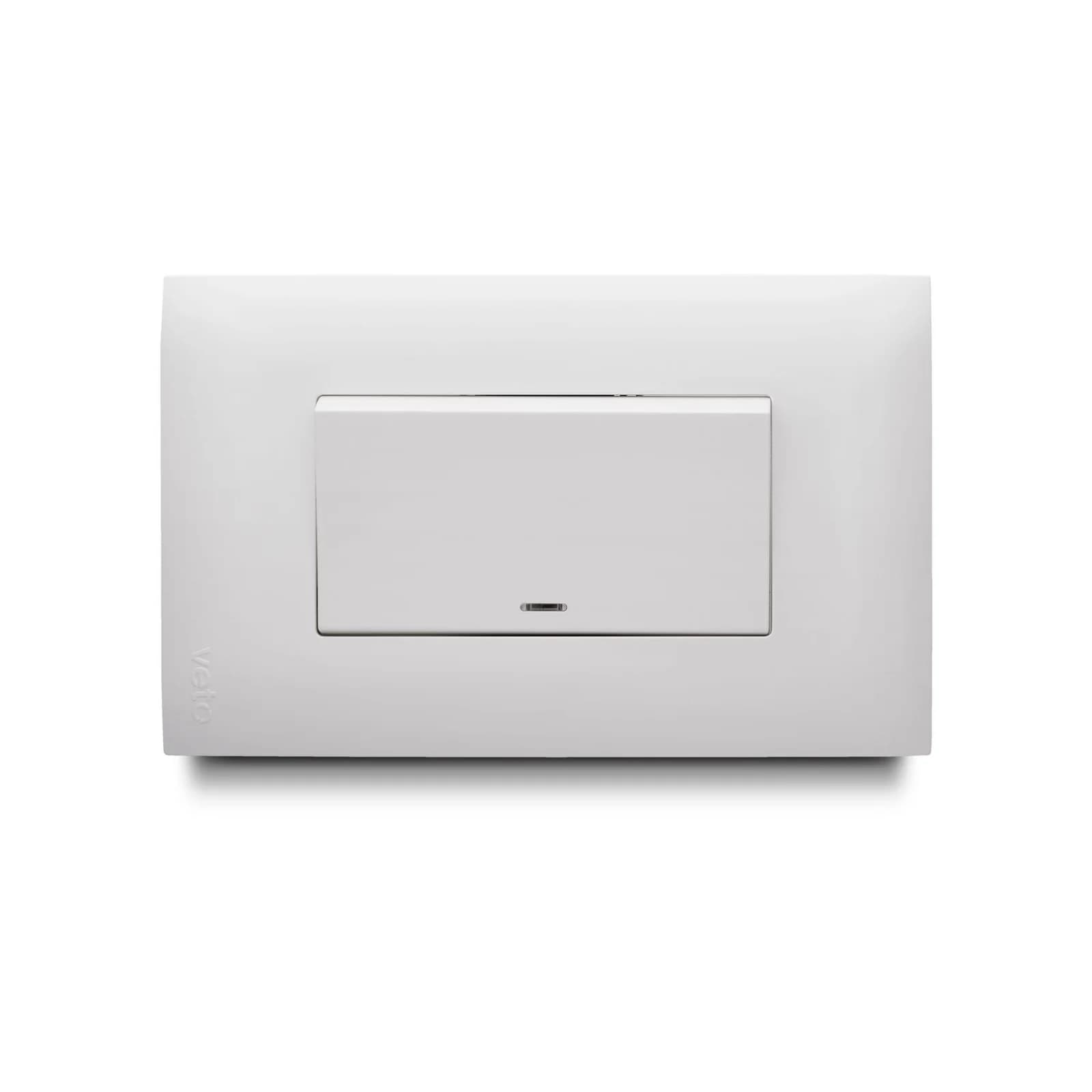 Interruptor Conmutable Sencillo Incrustar Blanco Veto