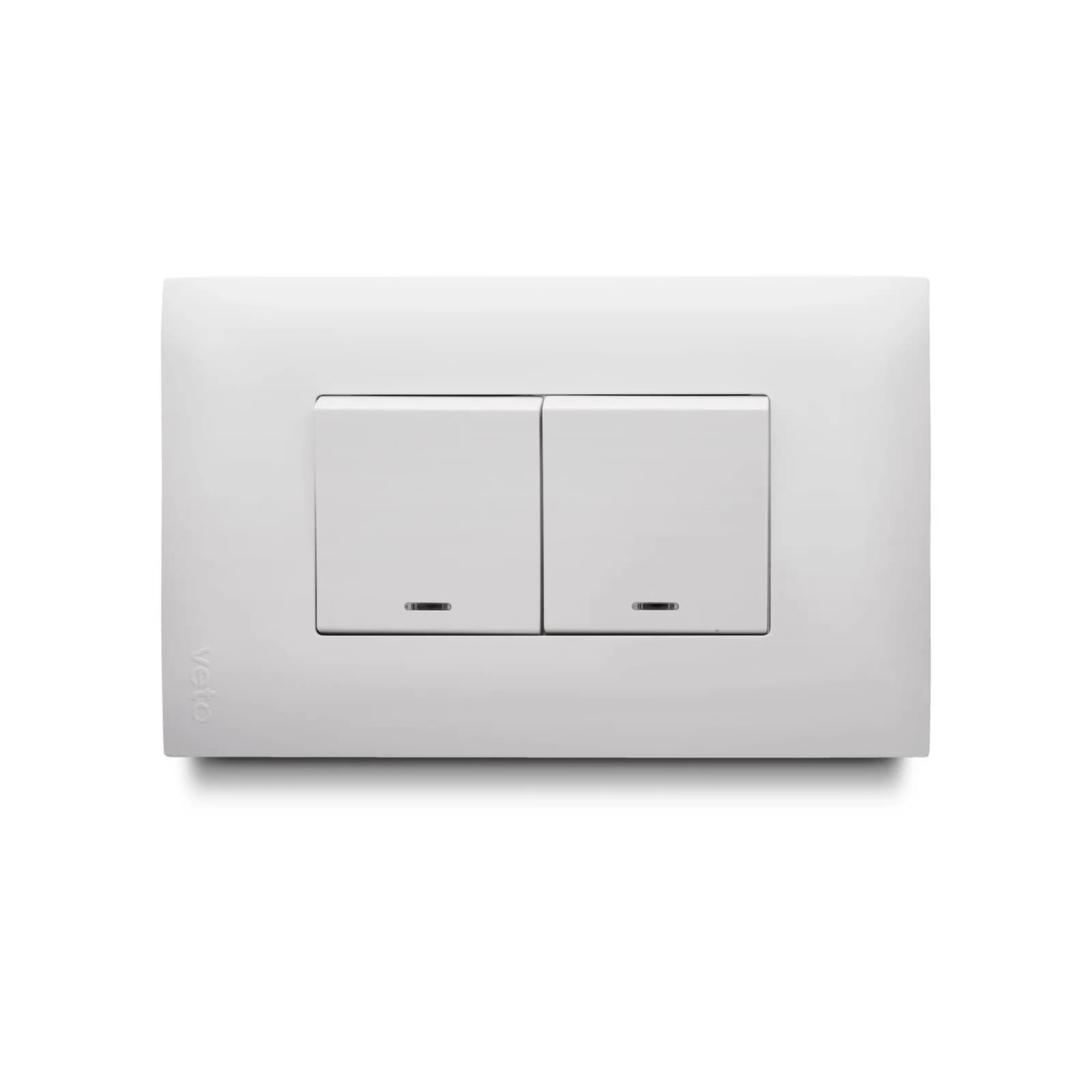 Interruptor Incrustado Doble Conmutable Veto Vive Blanco