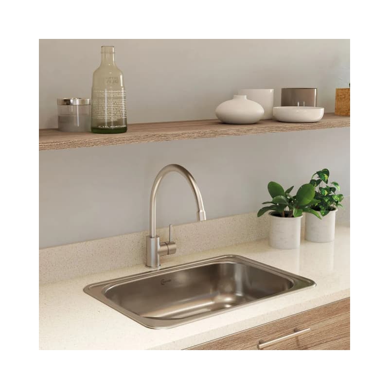 Lavaplatos Radiante de Empotrar Socoda Vital Basic 60x40 cm Acero Inoxidable
