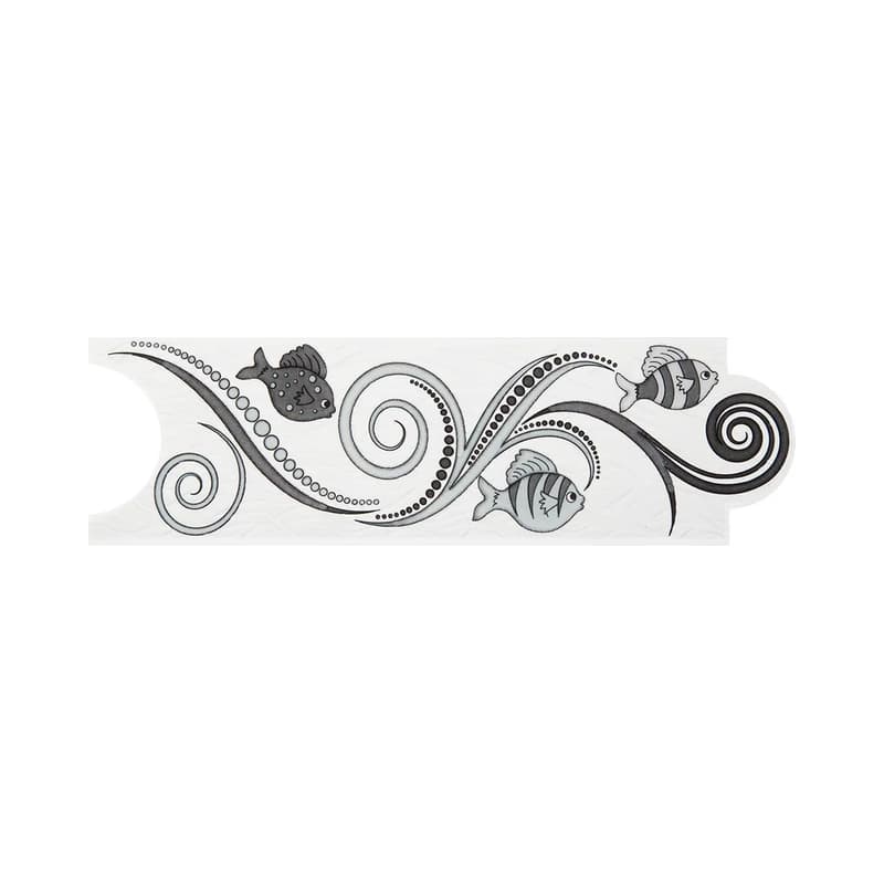 Listello Decorativo Corona Allegro Negro para Paredes