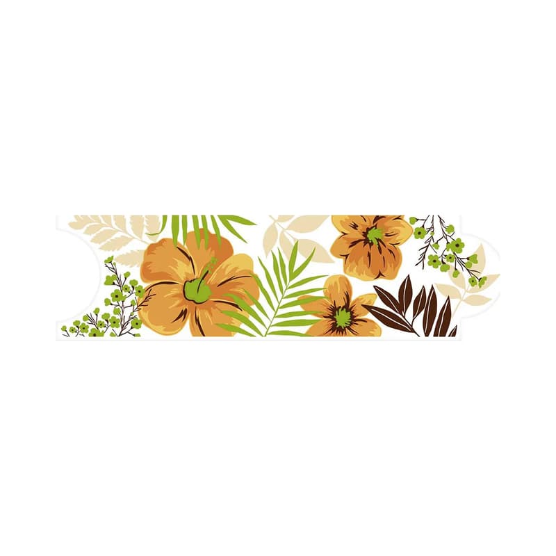Listello Decorativo Corona Hawaiana Verde 8x25 cm