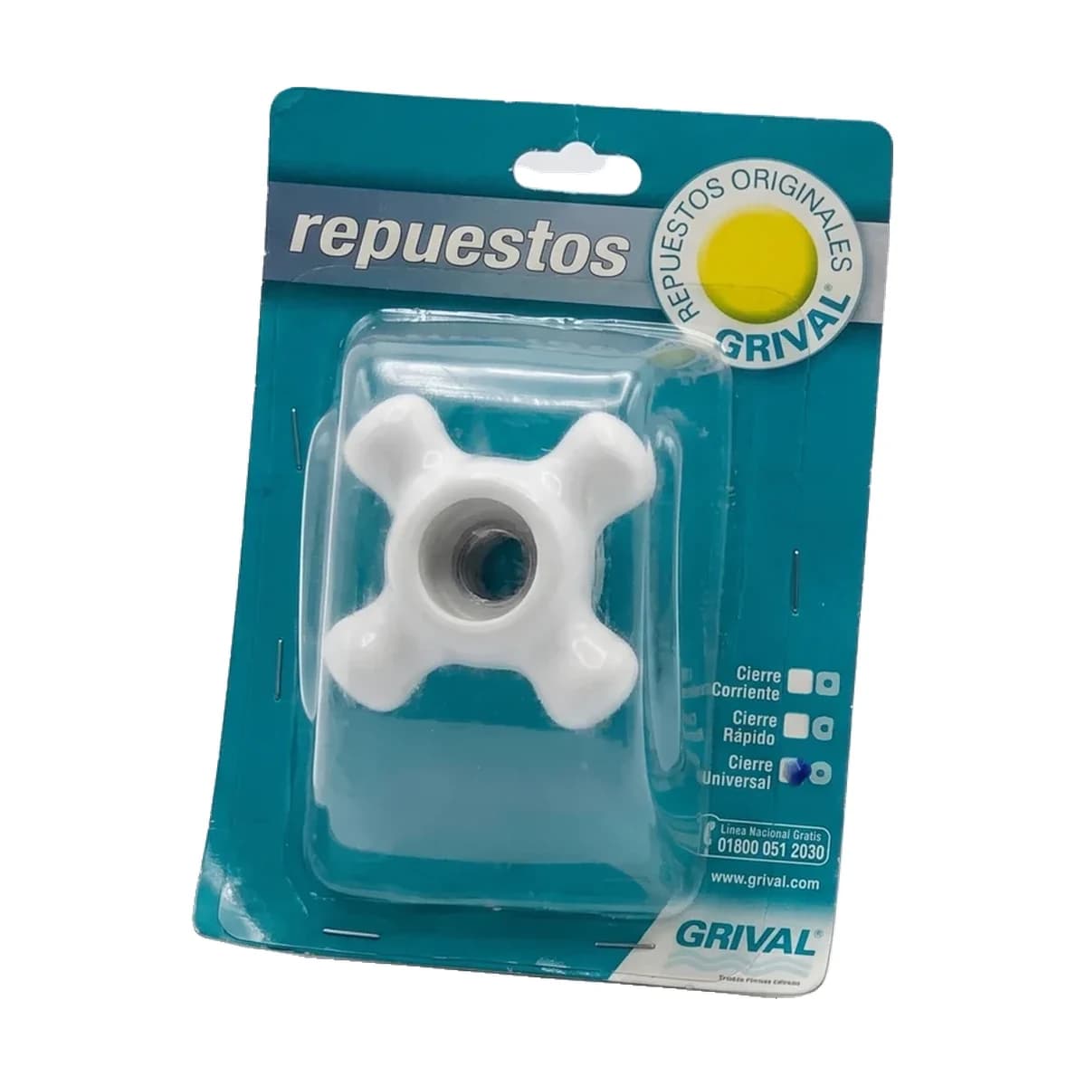 Manija Grival Blanca Lisa para Grifería