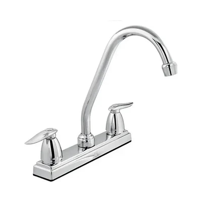 Mezclador para Lavaplatos Gerfor Slim de 8 Pulgadas Cromo con Cuello Cisne Giratorio y Cierre Cerámico