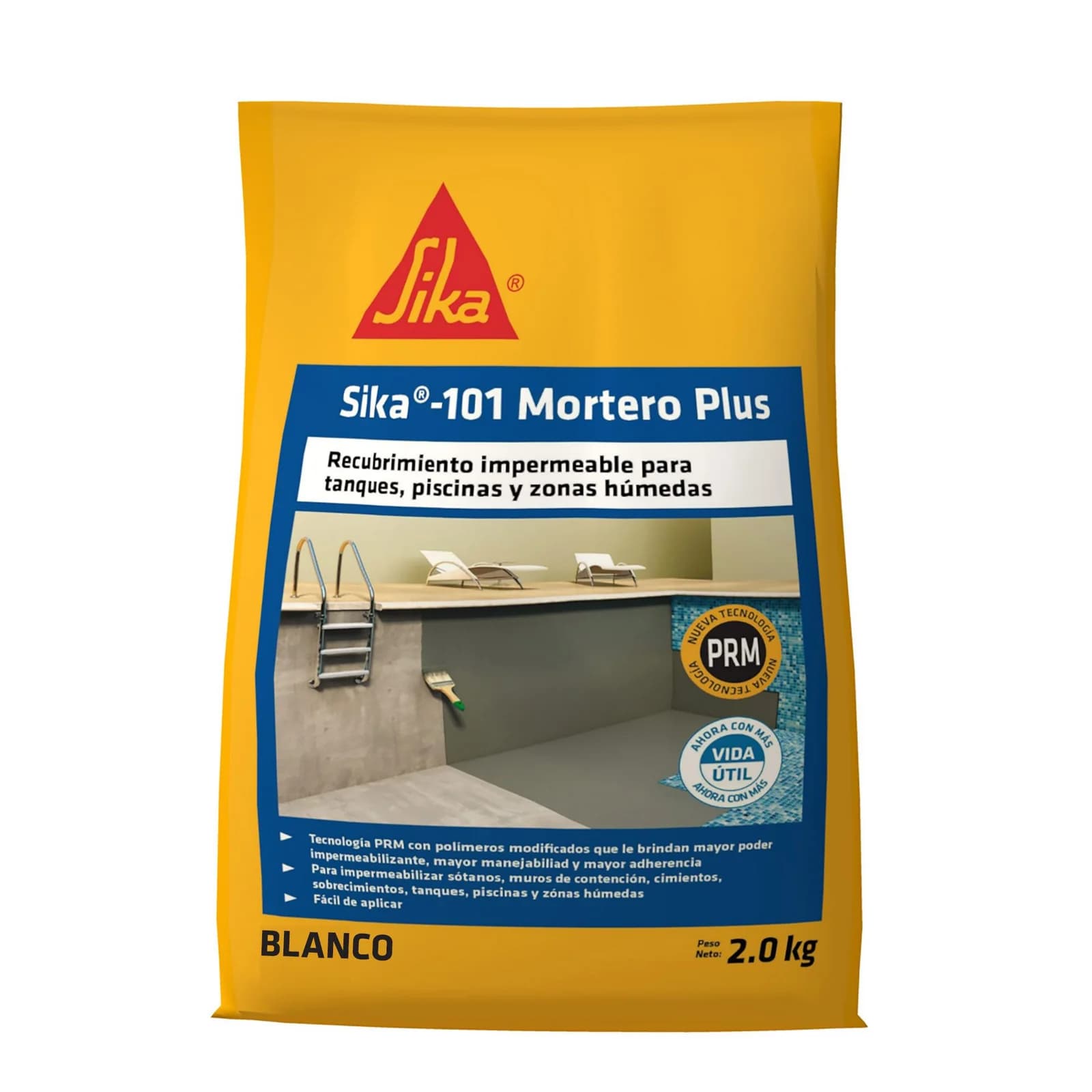 Mortero Impermeabilizante Sika 101 Mortero Plus Blanco 2 kg