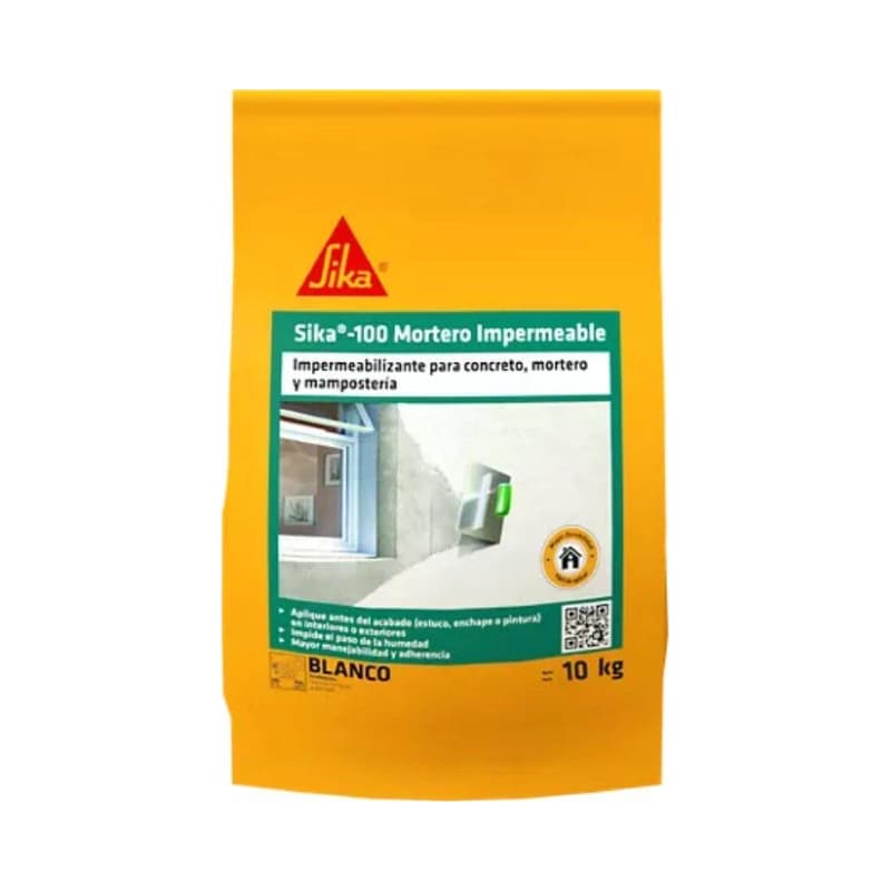 Mortero Impermeable Sika 100 Blanco 10 kg