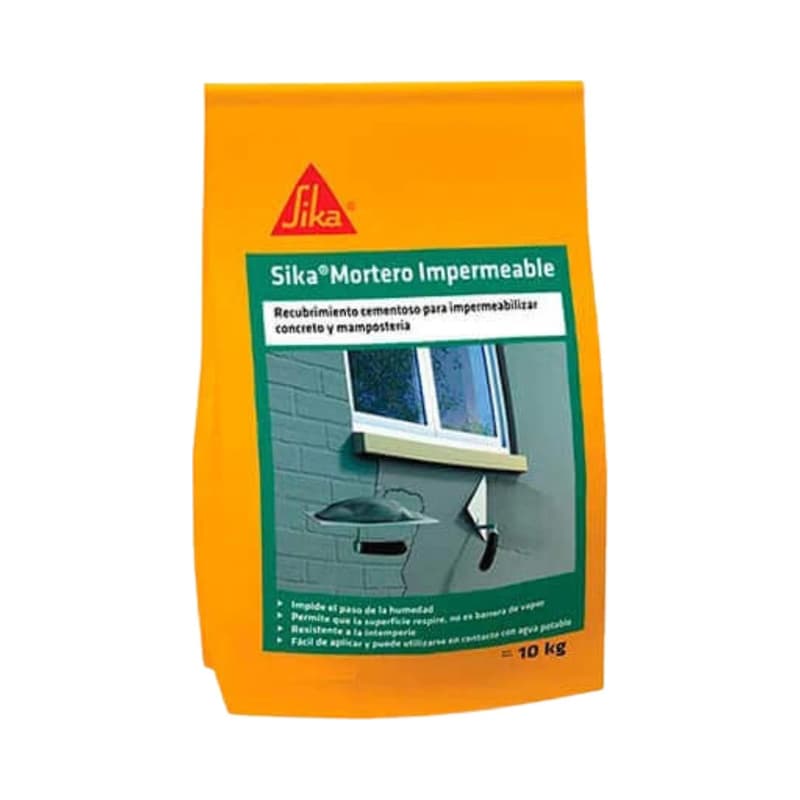 Mortero Impermeable Sika 100 Gris 10 kg