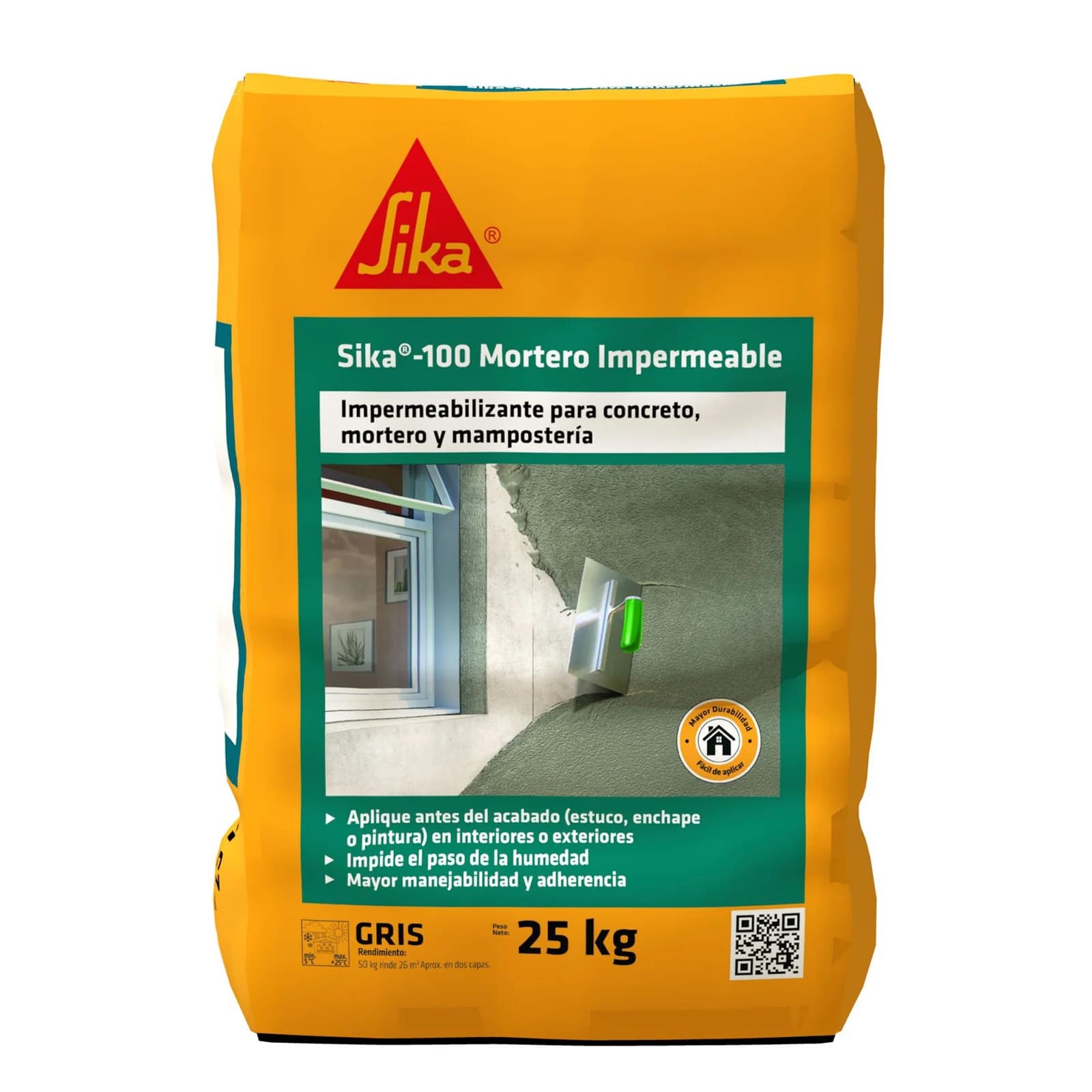 Mortero Impermeable Sika Sikaceram 100 Cerámico Gris 25 kg