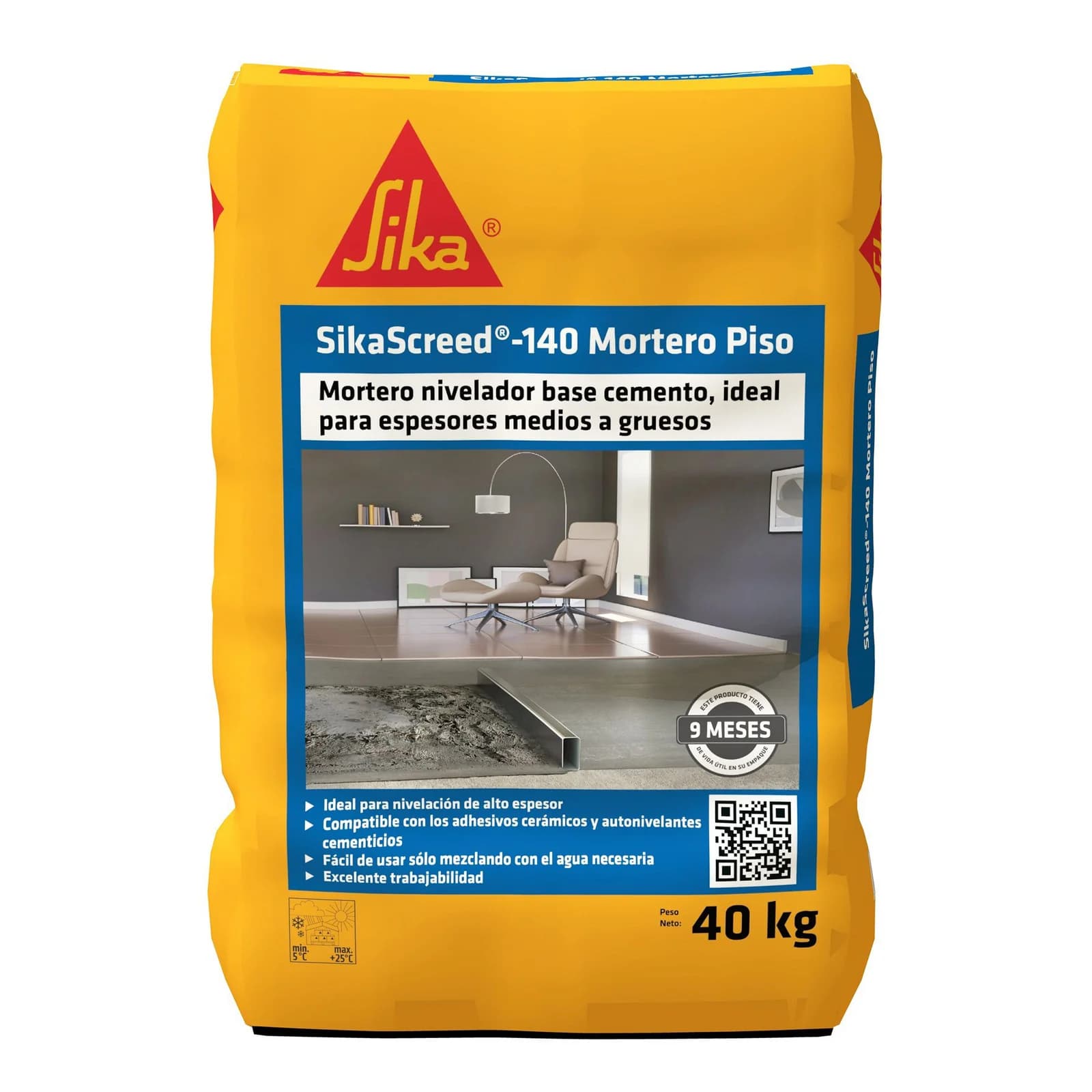 Mortero Nivelador Sika SikaScreed-140 Piso 40 kg