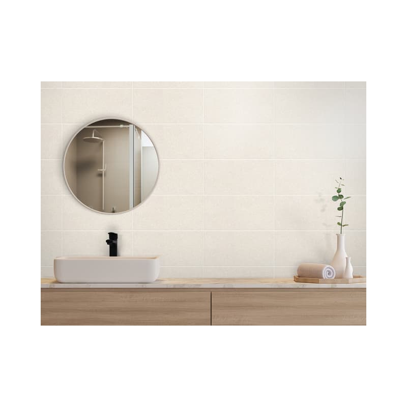 Pared Cerámica Corona Calais Marfil Marmolizada Brillante 30x60 cm por Caja 1.8 m2
