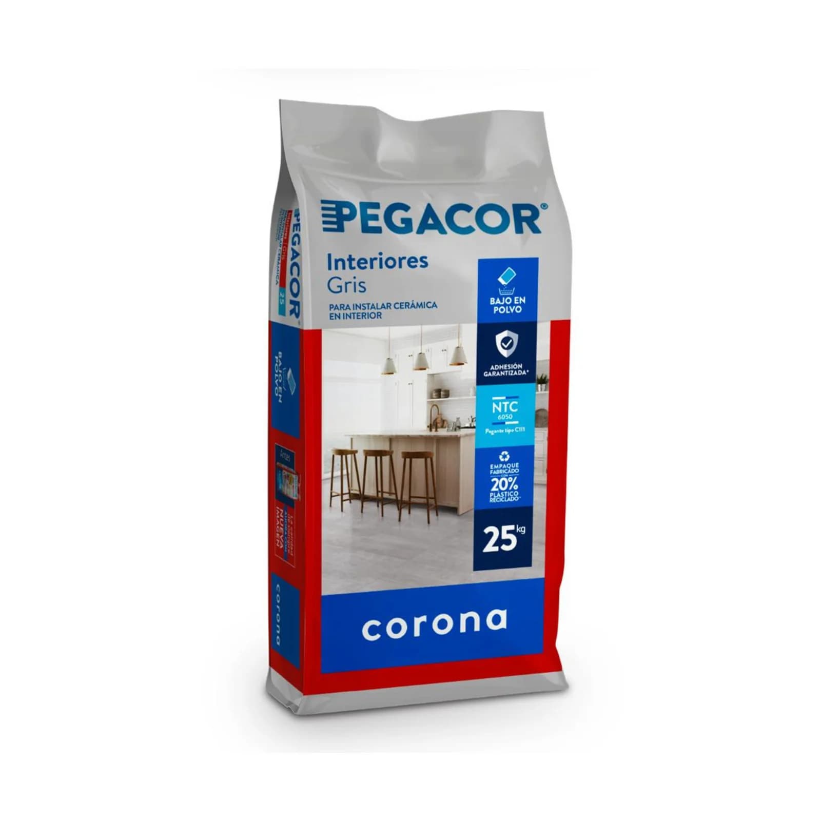 Pegacor Gris Interiores 25 kg